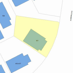 401 Albemarle Rd, Newton MA  02460-1357 plot plan