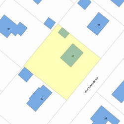 47 Windermere Rd, Newton MA  02466-2521 plot plan
