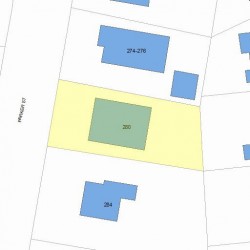280 Parker St, Newton MA 02459-2673 plot plan
