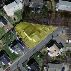 37 Alden Pl, Newton MA  02465-1567 aerial view