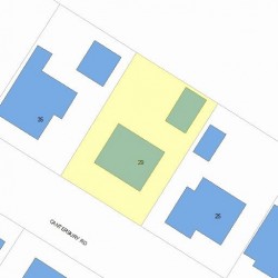 29 Canterbury Rd, Newton MA  02461-1319 plot plan