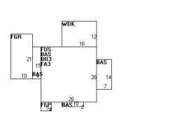 52 Alexander Rd, Newton MA  02461-1831 floor plan