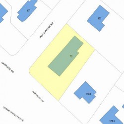 70 Windermere Rd, Newton MA 02466-2520 plot plan