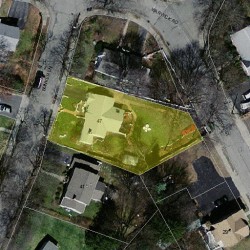 47 Bunker Ln, Newton MA 02465-1726 aerial view