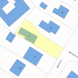 47 Hancock St, Newton MA 02466-2308 plot plan
