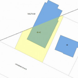 42 Underwood Ave, Newton MA  02465-1024 plot plan