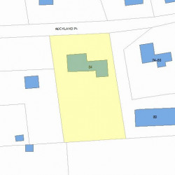 84 Rockland Pl, Newton MA 02464-1234 plot plan