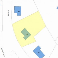 259 Varick Rd, Newton MA 02468-1837 plot plan