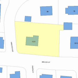 1029 Beacon St, Newton MA 02459-1722 plot plan