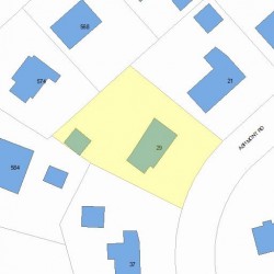 29 Ashmont Rd, Newton MA 02468-1202 plot plan