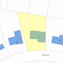 23 Selwyn Rd, Newton MA 02461-2123 plot plan