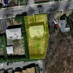 102 Thurston Rd, Newton MA 02464-1200 aerial view