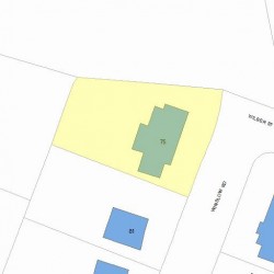 75 Winslow Rd, Newton MA  02468-1711 plot plan