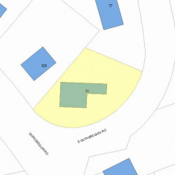 91 Quinobequin Rd, Newton MA 02462-1445 plot plan
