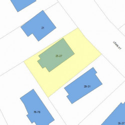 27 Lewis St, Newton MA 02458-1824 plot plan