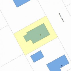 59 Kensington St, Newton MA  02460-1311 plot plan