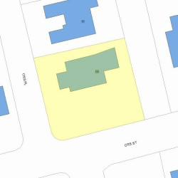 69 Otis St, Newton MA  02460-1816 plot plan