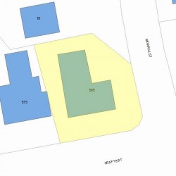 505 Crafts St, Newton MA 02465-1702 plot plan