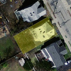 47 Kensington St, Newton MA  02460-1311 aerial view