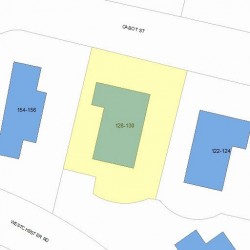 130 Cabot St, Newton MA 02458-2509 plot plan