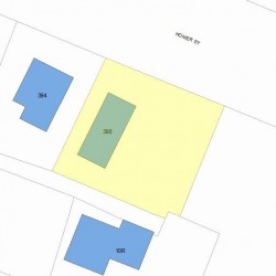 390 Homer St, Newton MA  02459-1430 plot plan