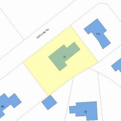 79 Howland Rd, Newton MA 02465-2947 plot plan