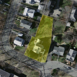 105 Waban St, Newton MA 02458-1414 aerial view