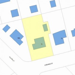 75 Stearns St, Newton MA  02459-2441 plot plan