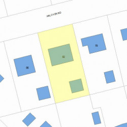 82 Halcyon Rd, Newton MA 02459-2432 plot plan