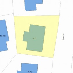 73 Blake St, Newton MA 02460-2005 plot plan