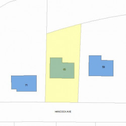 65 Hancock Ave, Newton MA  02459-1746 plot plan