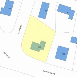 312 Quinobequin Rd, Newton MA  02468-2104 plot plan