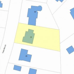 29 Garland Rd, Newton MA  02459-1740 plot plan
