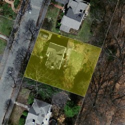 76 Day St, Newton MA  02466-2916 aerial view