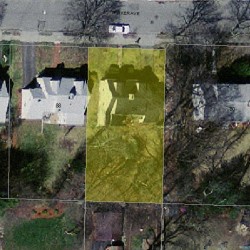 84 Parker Ave, Newton MA  02461-1815 aerial view