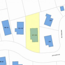 109 Atwood Ave, Newton MA  02460-2201 plot plan