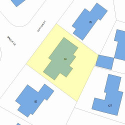 84 Cotton St, Newton MA 02458-2622 plot plan