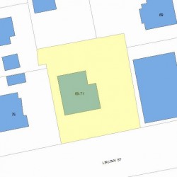 71 Lincoln St, Newton MA 02461-1520 plot plan