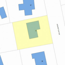 33 Hickory Cliff Rd, Newton MA  02464-1208 plot plan