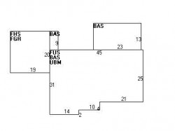 11 Bruce Ln, Newton MA  02458-2615 floor plan