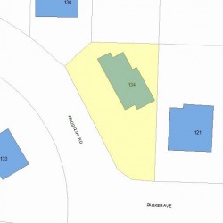 134 Woodcliff Rd, Newton MA 02461-1846 plot plan