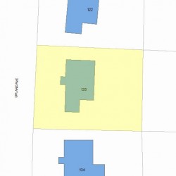 128 Upland Ave, Newton MA 02461-2145 plot plan