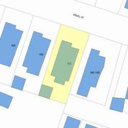 152 Pearl St, Newton MA 02458-1444 plot plan