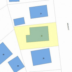 25 Winona St, Newton MA  02466-1417 plot plan