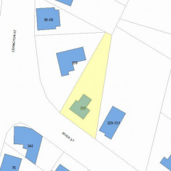 335 River St, Newton MA  02465-1439 plot plan