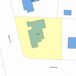 1388 Walnut St, Newton MA 02461-1849 plot plan