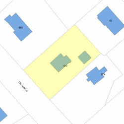 970 Dedham St, Newton MA 02459-3451 plot plan