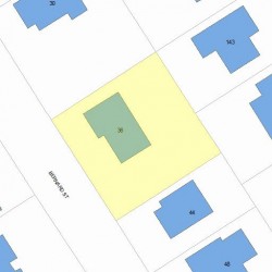 36 Bernard St, Newton MA  02461-1904 plot plan