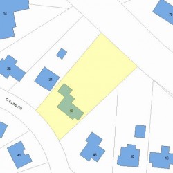 40 Collins Rd, Newton MA 02468-2236 plot plan