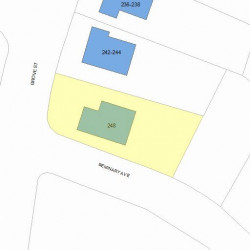 248 Grove St, Newton MA  02466-2209 plot plan